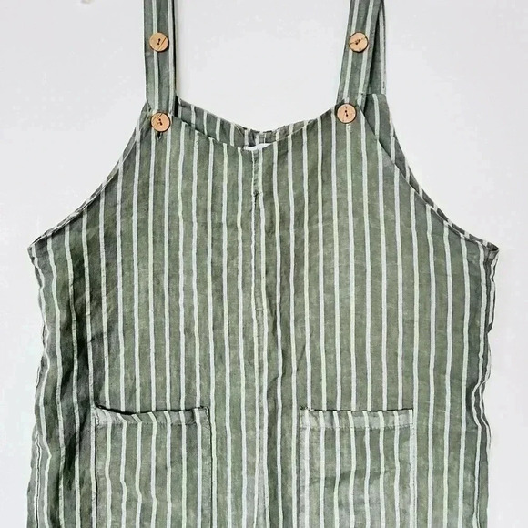 Tempo Paris 100% Italian Linen Romper Jumpsuit - Picture 2 of 7